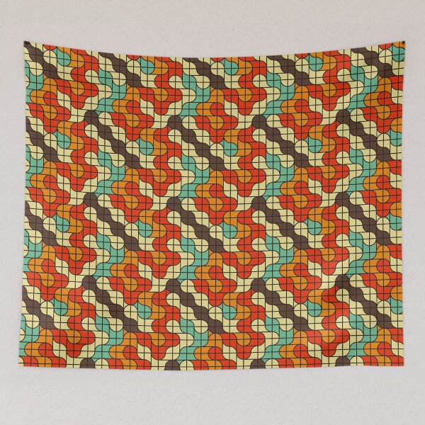 Item preview, Retro Geometric Mid Century Abstract Art Board designed and sold by FestivityFinds.