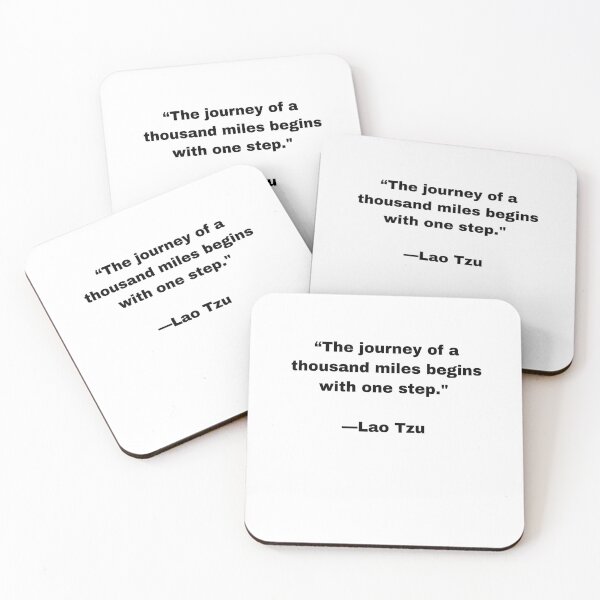 Item preview, Journey of a Thousand Miles Begins With One Step |Sticker| Lao Tzu designed and sold by SeaNympth.