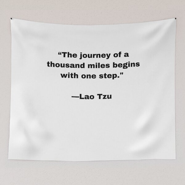 Item preview, Journey of a Thousand Miles Begins With One Step |Sticker| Lao Tzu designed and sold by SeaNympth.