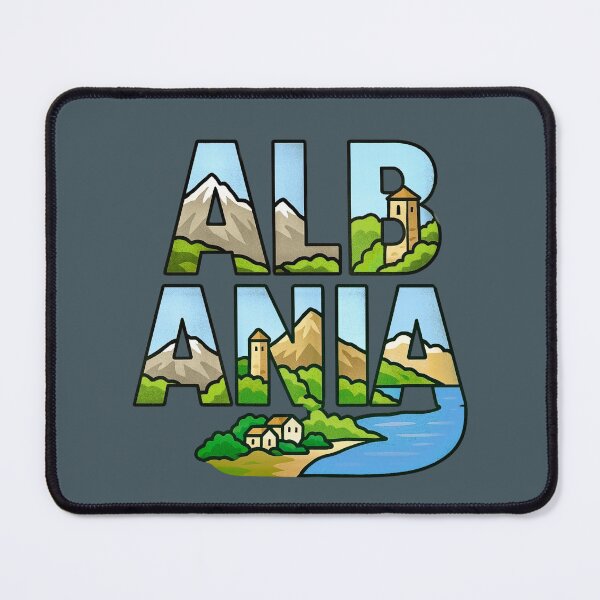 Item preview, Albania — Scenic Typography Art designed and sold by Myra365Art.