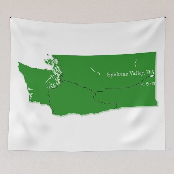 Item preview, Spokane Valley, WA [Green] designed and sold by PhilbonianDezin.