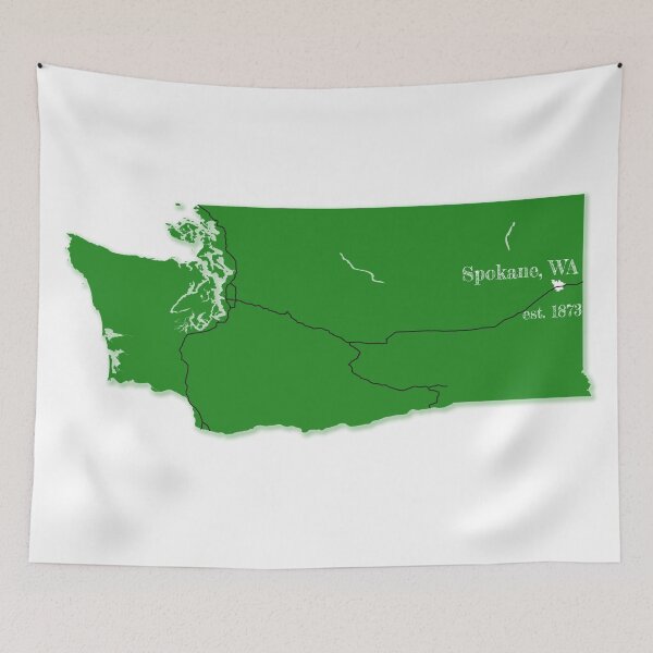 Item preview, Spokane, WA [Green] designed and sold by PhilbonianDezin.