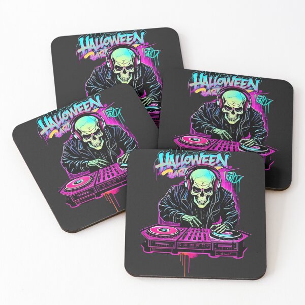Item preview, Cool Skeleton DJ Halloween Street Art Design designed and sold by Uglyandcute.