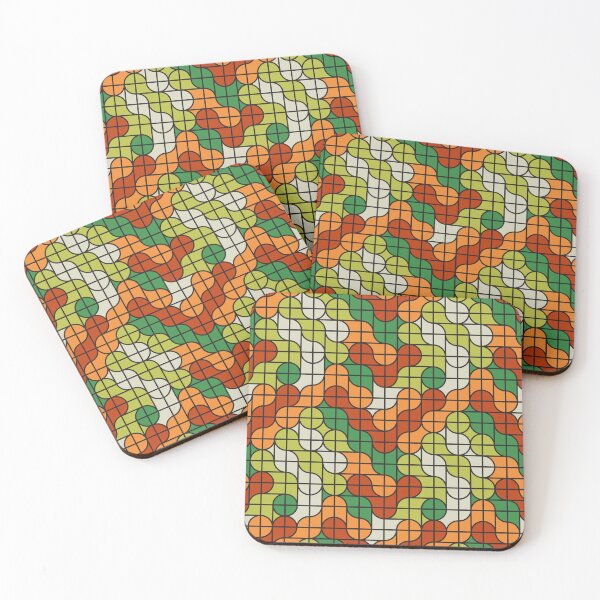 Artikelvorschau, Retro geometrisches Herbstmuster buntes Tote Design entworfen und verkauft von FestivityFinds.