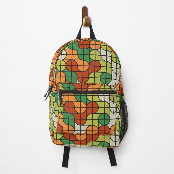 Artikelvorschau, Retro geometrisches Herbstmuster buntes Tote Design entworfen und verkauft von FestivityFinds.