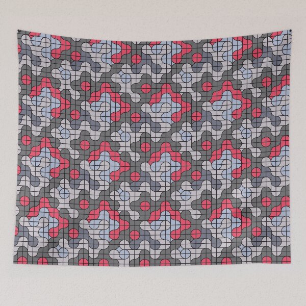 Item preview, Futuristic Neon Grid Geometric Pattern Throw Pillow designed and sold by FestivityFinds.