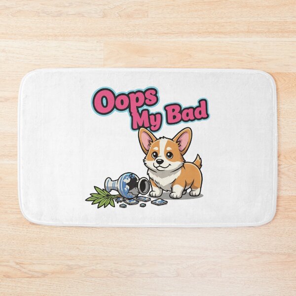 Item preview, Naughty dog cartoon with broken vase funny quote designed and sold by Tong4130.
