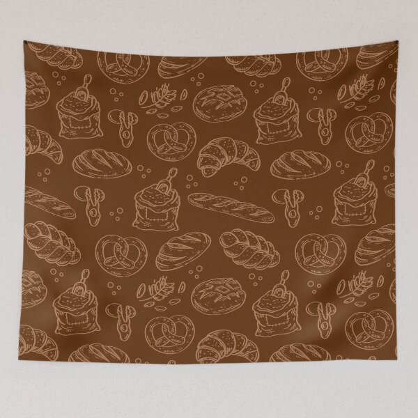 Item preview, Rustic Bakery Pattern – Bread and Pretzel T-shirt designed and sold by FestivityFinds.
