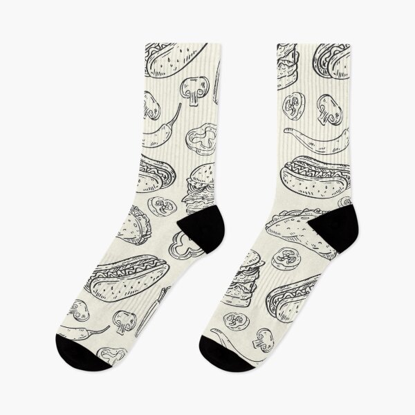 Item preview, Hand-Drawn Fast Food Pattern Graphic T-shirt designed and sold by FestivityFinds.