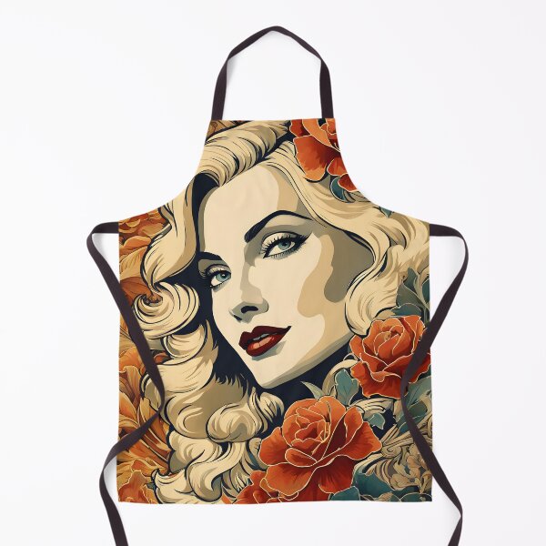 Item preview, Veronica Lake - Oblique Ink and Floral #24027 - Hollywood Legends Art Nouveau Illustration designed and sold by centuryretromedia.