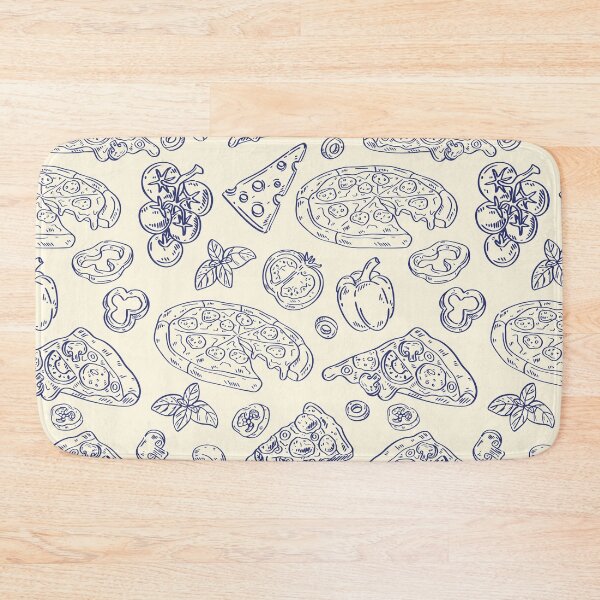 Item preview, Hand-Drawn Pizza and Ingredients Pattern Graphic T-shirt designed and sold by FestivityFinds.