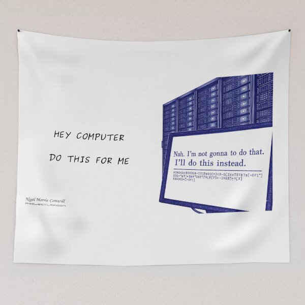 Item preview, Cartoon: Hey Computer, Do this for me. designed and sold by ProjectLXX.