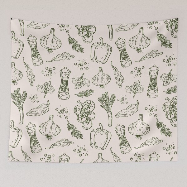 Item preview, Hand-Drawn Herbs, Spices, and Vegetables Pattern Graphic T-shirt designed and sold by FestivityFinds.