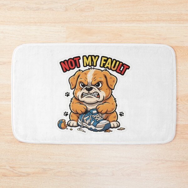 Item preview, Angry dog cartoon holding sneaker funny quote designed and sold by Tong4130.