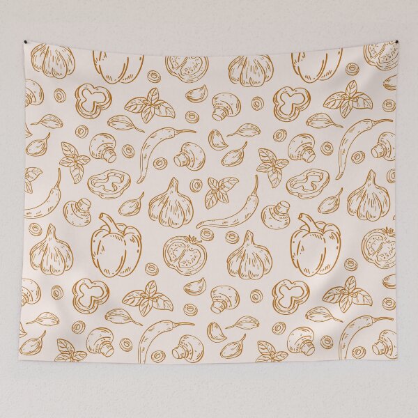 Item preview, Hand-Drawn Vegetables and Herbs Pattern Graphic T-shirt designed and sold by FestivityFinds.