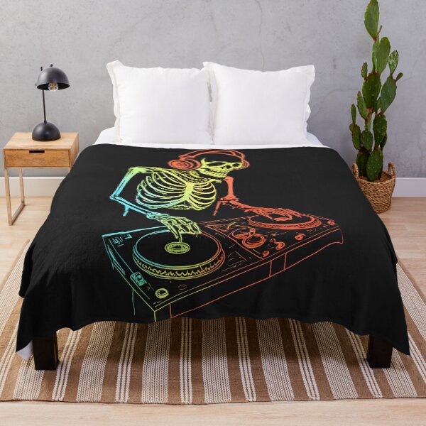 Item preview, Cool Skeleton DJ Halloween Street Art Design designed and sold by Uglyandcute.