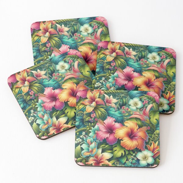 Item preview, Seamless tropical floral pattern designed and sold by janusa.