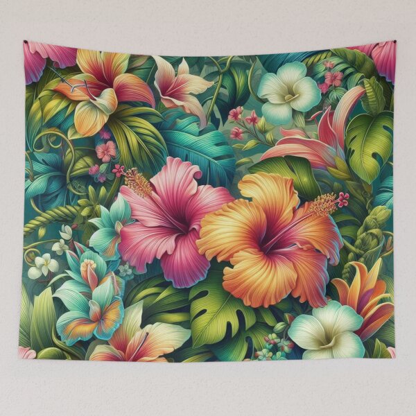 Item preview, Seamless tropical floral pattern designed and sold by janusa.