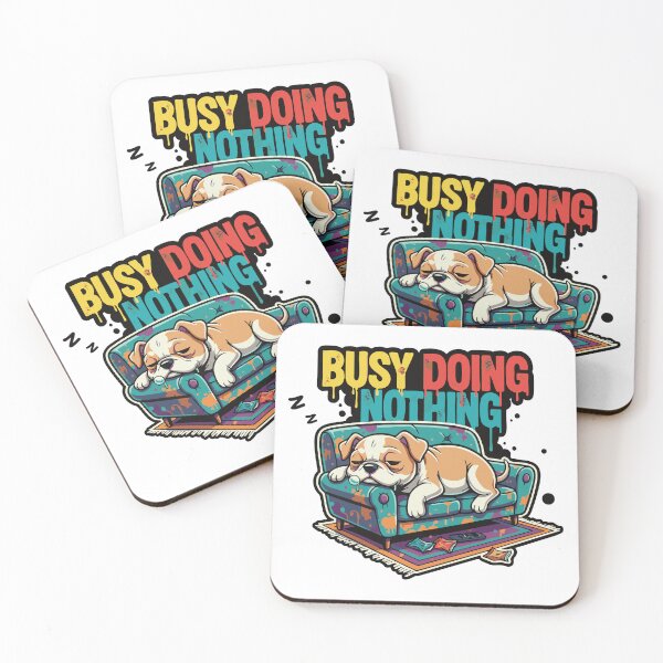 Item preview, Lazy dog lying on couch with funny quote designed and sold by Tong4130.