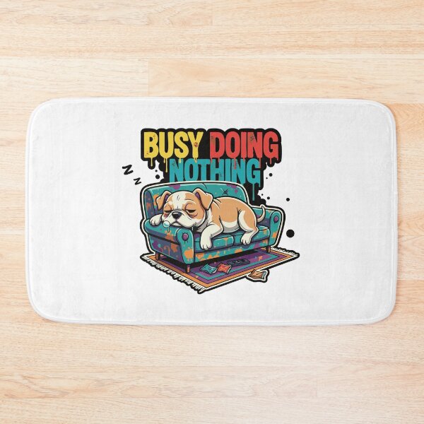 Item preview, Lazy dog lying on couch with funny quote designed and sold by Tong4130.