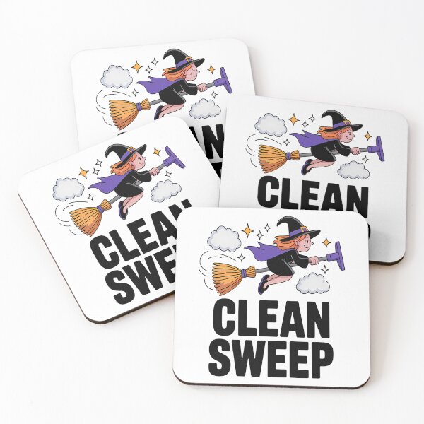 Item preview, Clean Sweep Witch – Whimsical Flying Broom Funny Retro Halloween designed and sold by Taans-Creation.
