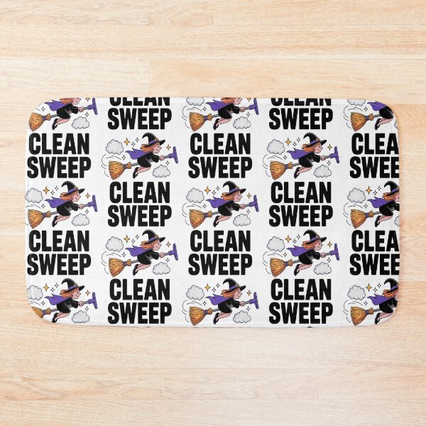 Item preview, Clean Sweep Witch – Whimsical Flying Broom Funny Retro Halloween designed and sold by Taans-Creation.