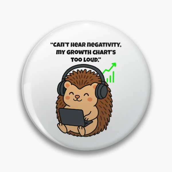 Item preview, Can’t Hear Negativity – Focused Hedgehog in the Zone designed and sold by Latitude 1°N.
