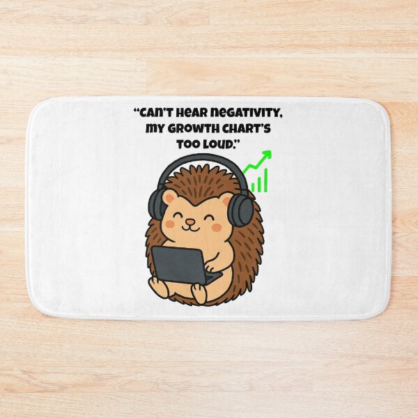 Item preview, Can’t Hear Negativity – Focused Hedgehog in the Zone designed and sold by Latitude 1°N.
