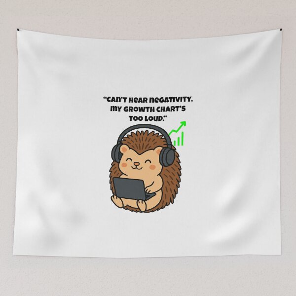 Item preview, Can’t Hear Negativity – Focused Hedgehog in the Zone designed and sold by Latitude 1°N.
