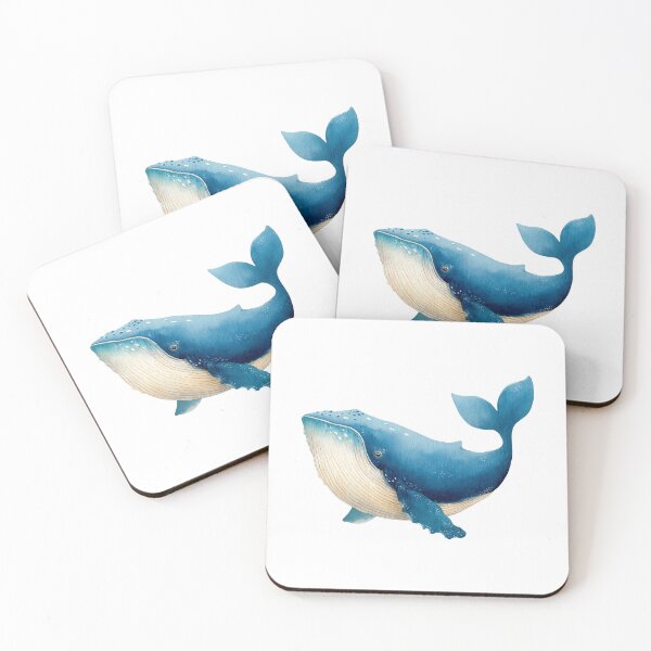 Item preview, Beautiful Watercolor Blue Whale Illustration designed and sold by Art of Ngu.