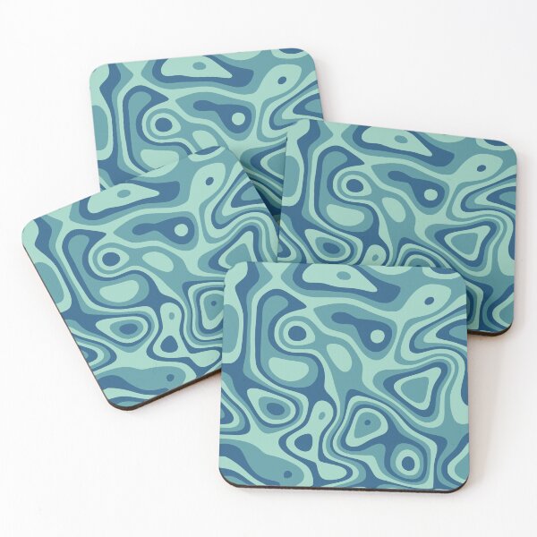Item preview, Blue Abstract Topographic Pattern Laptop Skin designed and sold by FestivityFinds.