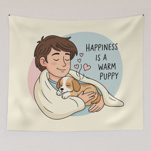 Item preview, Happiness is a Warm Puppy designed and sold by Amir Faysal.
