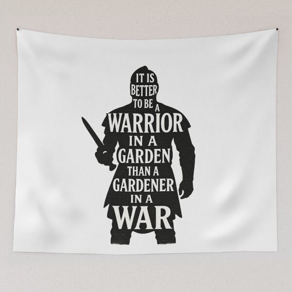 Item preview, Warrior in a Garden Quote – Motivational Warrior Silhouette designed and sold by lapart.