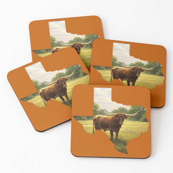 Item preview, Longhorn in Texas Wildflower Field designed and sold by Douglas-Depot.