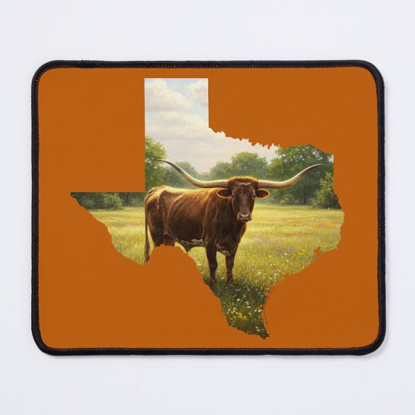 Item preview, Longhorn in Texas Wildflower Field designed and sold by Douglas-Depot.