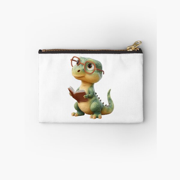 Item preview, Adorable Dinosaur Reading a Book with Glasses designed and sold by Art of Ngu.