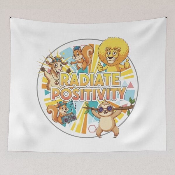 Item preview, Radiate Positivity Cute Animal Illustration designed and sold by My-Hoodies.
