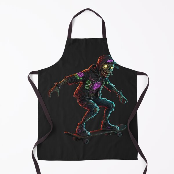 Aperçu de l'œuvre Skateboard zombie cool Halloween Streetwear Comic Art créée et vendue par Uglyandcute.