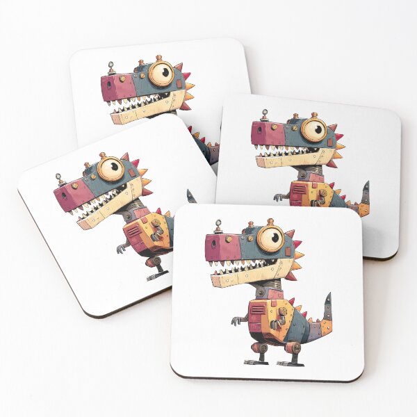 Item preview, Colorful Steampunk Robot Dinosaur Illustration designed and sold by Art of Ngu.