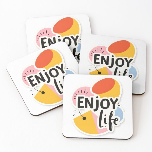 Item preview, ENJOY LIFE – Minimal Abstract 4 Shapes Sticker designed and sold by nhk999.