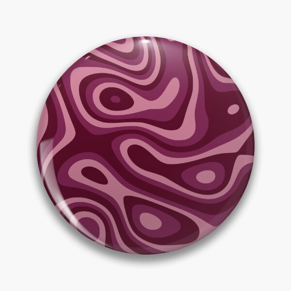 Item preview, Topographic Psychedelic Abstract in Deep Burgundy – Trippy Retro Pattern Laptop Skin designed and sold by FestivityFinds.