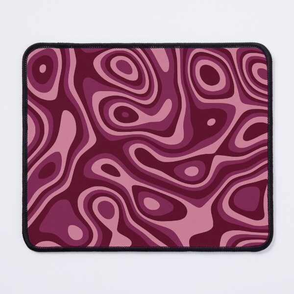 Item preview, Topographic Psychedelic Abstract in Deep Burgundy – Trippy Retro Pattern Laptop Skin designed and sold by FestivityFinds.