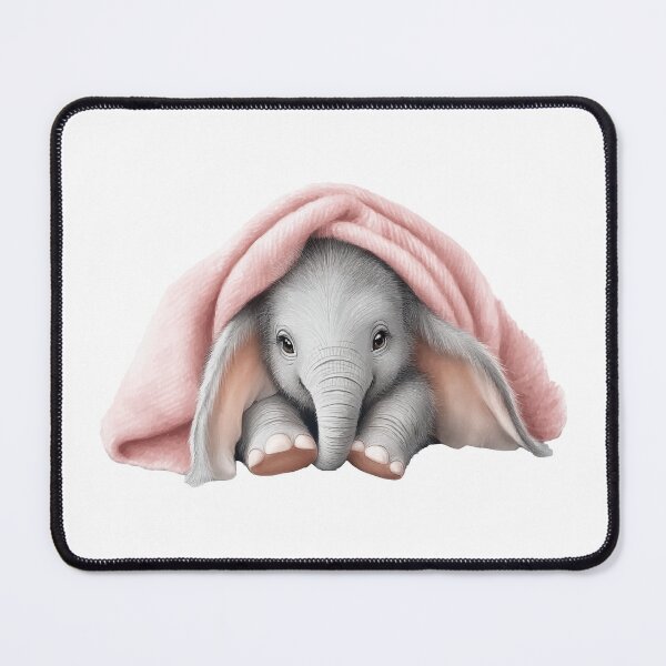 Item preview, Adorable Baby Elephant Under Pink Blanket designed and sold by Art of Ngu.