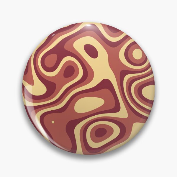 Item preview, Retro Topographic Fluid Abstract – Warm Earth Tone Laptop Skin designed and sold by FestivityFinds.
