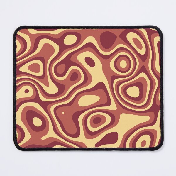 Item preview, Retro Topographic Fluid Abstract – Warm Earth Tone Laptop Skin designed and sold by FestivityFinds.
