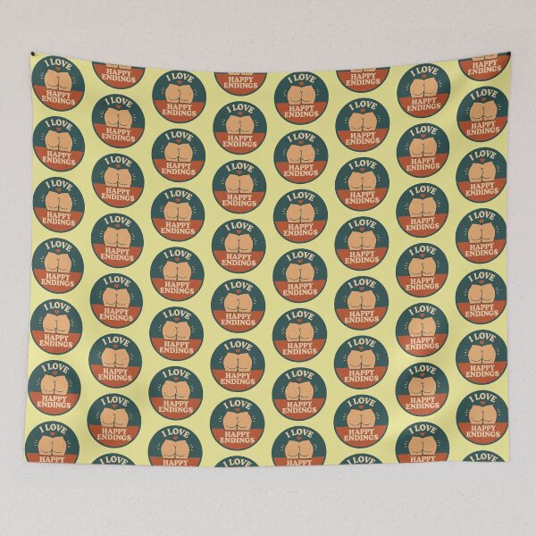 Item preview, I Love Happy Endings – Funny Cheeky designed and sold by hangmeart.