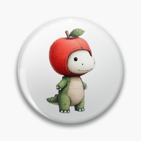Item preview, Cute Dinosaur in Apple Costume designed and sold by Art of Ngu.
