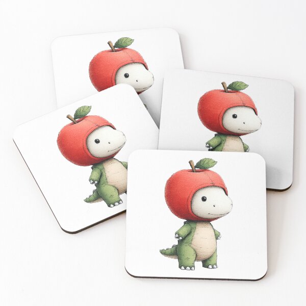 Item preview, Cute Dinosaur in Apple Costume designed and sold by Art of Ngu.