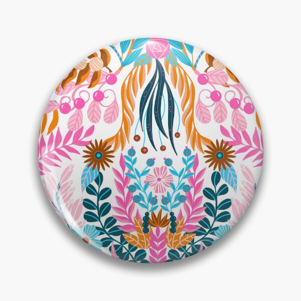 Item preview, Boho Botanical Folk Floral Wall Tapestry designed and sold by FestivityFinds.