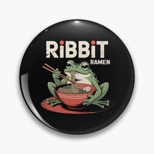 Item preview, Frog Eating Ramen Funny Ribbit Ramen designed and sold by Blok45.